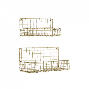 Set 2 rafturi maro alama din metal Tarik Madam Stoltz
