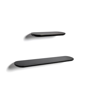 Set 2 rafturi negre din metal Arely Kave Home