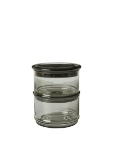 Set 2 recipiente cu capac gri din ceramica 470 ml Boya Ferm Living