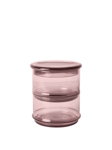 Set 2 recipiente cu capac mov din ceramica 470 ml Boya Ferm Living