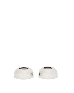 Set 2 suporturi pentru ou argintii din metal Nirela Kave Home