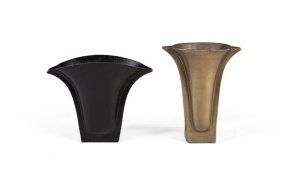 Set 2 vaze decorative maro bronz/alama din metal Sable Giner y Colomer