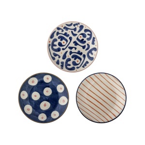 Set 3 farfurii pentru desert multicolore din ceramica 16 cm Eviaya Bloomingville