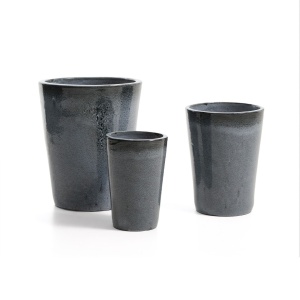 Set 3 ghivece albastre din ceramica Rotja Kave Home