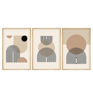 Set 3 tablouri multicolore din lemn 50x70 cm Huhu263 The Home Collection