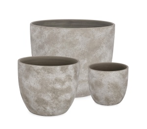 Set 3 vaze gri din ceramica Hector Bizzotto