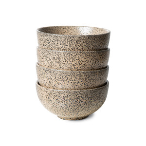 Set 4 boluri grej din ceramica 13 cm Gradient HK Living