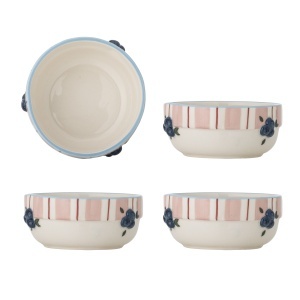 Set 4 boluri multicolore din ceramica 295 ml Carry Bloomingville