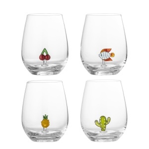 Set 4 pahare transparente din sticla 560 ml Misa Bloomingville