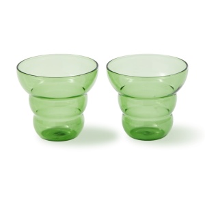 Set 4 pahare verde din sticla 300 ml Mizu Kiri Pols Potten
