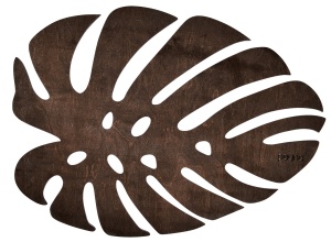 Set 4 protectii de masa maro din lemn 33x45 cm Monstera 2 The Home Collection