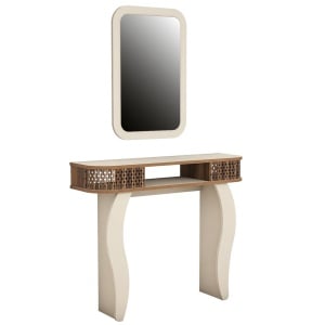 Set oglinda cu consola crem Damla The Home Collection