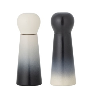 Set solnita si pipernita albastru/alb din lemn Hyman Bloomingville