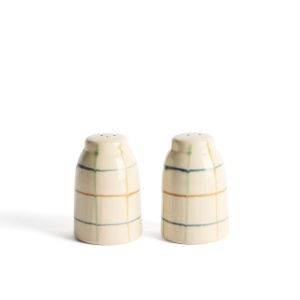 Set solnita si pipernita crem/multicolore din ceramica Belor Kave Home