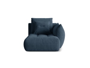 Sezlong canapea modulara albastru navy din textil pentru 1 persoana Bloom Wind Right Lounge Micadoni