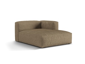 Sezlong pentru canapea modulara maro cappuccino din textil pentru 1 persoana Martina 176 Boucle Right Micadoni