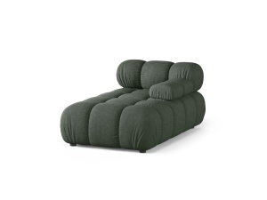 Sezlong pentru canapea modulara verde muschi din textil pentru 1 persoana Bellis Liberty Right Micadoni