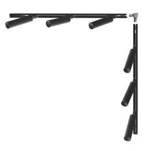 Sina neagra din metal cu 6 spoturi Jeryco Corner Zuma Line