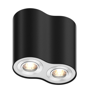 Spot negru din metal cu 2 becuri Rondoo SL Zuma Line