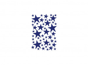 Sticker albastru pentru perete din fibre sintetice Mini Stars Ferm Living