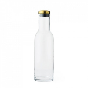 Sticla transparenta/maro alama cu dop 1000 ml Hera Clear Menu