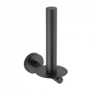 Suport hartie igienica negru din metal Bosio Linea Wenko