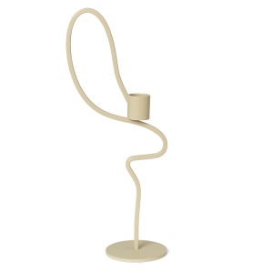 Suport lumanare bej din metal 28 cm Valse High Ferm Living