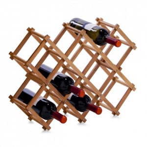Suport maro din lemn de bambus pentru sticle de vin Wine Zeller