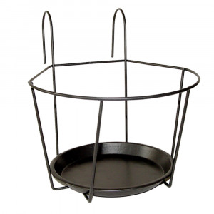Suport pentru ghiveci negru din metal 22x27 cm Berana L Esschert Design