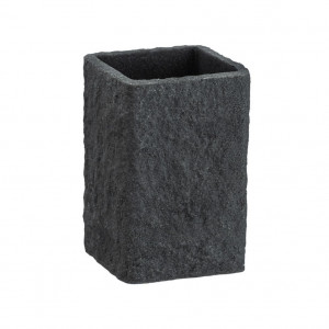 Suport pentru periuta de dinti gri antracit din fibre sintetice 8x11 cm Villata Wenko