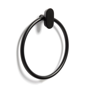 Suport pentru prosoape negru din metal 23 cm Arely Kave Home