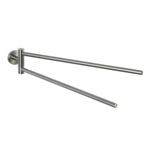 Suport prosoape argintiu din metal 43 cm Bosio Matt Wenko