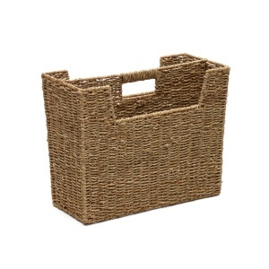 Suport reviste maro din fibre naturale Guixols Kave Home