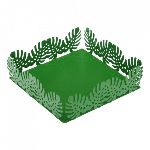 Suport servetele verde din metal Leaf Versa Home