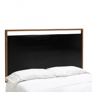 Tablie pat neagra/aurie din lemn 190 cm Habria Thai Natura