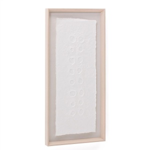Tablou alb din fibre naturale 44x94 cm Olvin Kave Home