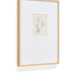Tablou alb din fibre naturale 50x70 cm Lirena 2 Kave Home