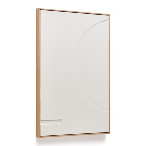 Tablou alb din lemn 60x90 cm Sefri Shapes Kave Home