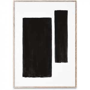 Tablou alb/negru cu rama din lemn Make 02 Paper Collective