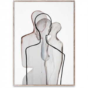 Tablou alb/negru cu rama din lemn Mother Paper Collective