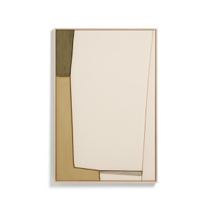 Tablou crem din fibre naturale 60x90 cm Deravia Kave Home