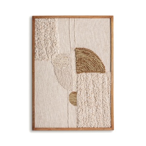 Tablou crem din fibre naturale 76x107 cm Tum Vical Home
