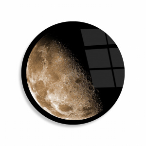 Tablou crem/negru din sticla 30 cm Moon The Home Collection