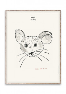 Tablou multicolor cu rama din lemn 30x40 cm Chou Chou Paper Collective