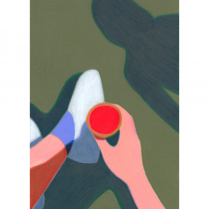 Tablou multicolor cu rama din lemn 50x70 cm Les Vacances 01 Paper Collective