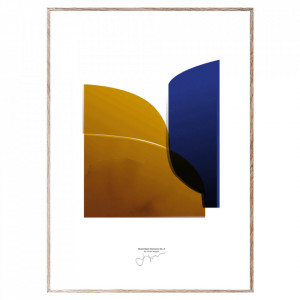 Tablou multicolor cu rama din lemn Sketchbook Abstracts 04 Paper Collective