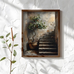 Tablou multicolor din lemn 35x47 cm AI141 The Home Collection