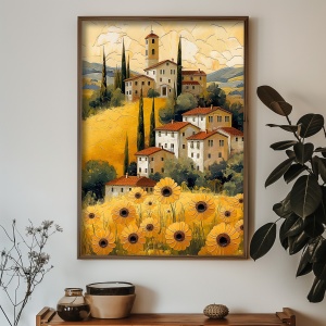 Tablou multicolor din lemn 35x47 cm GE172-L The Home Collection
