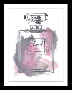 Tablou multicolor din sticla 70x90 cm Iconic C Perfume Pink Ter Halle