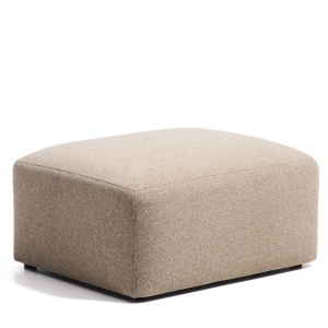 Taburet dreptunghiular maro din textil 74x90 cm Blok Chenille Kave Home